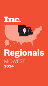 Map of the USA with the midwest region highlighted. "Inc. Regionals Midwest 2024"