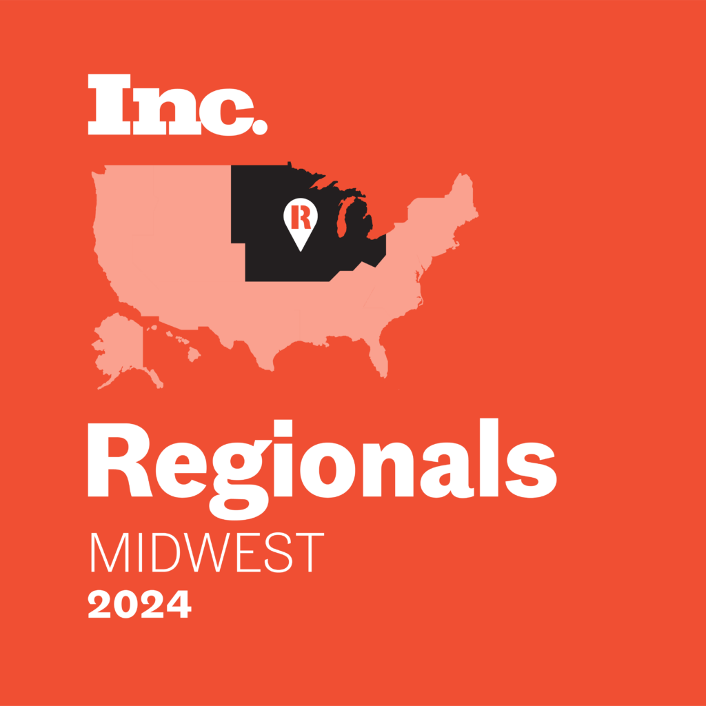 Map of the USA with the midwest region highlighted. "Inc. Regionals Midwest 2024"
