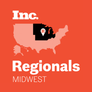 Inc. Regionals Midwest - Map of the United States with the 12-state midwest region highlighted