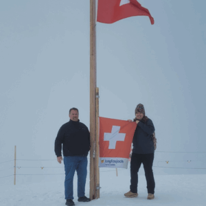 Bill and his wife in Switzerland