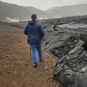 Bill hiking in Iceland