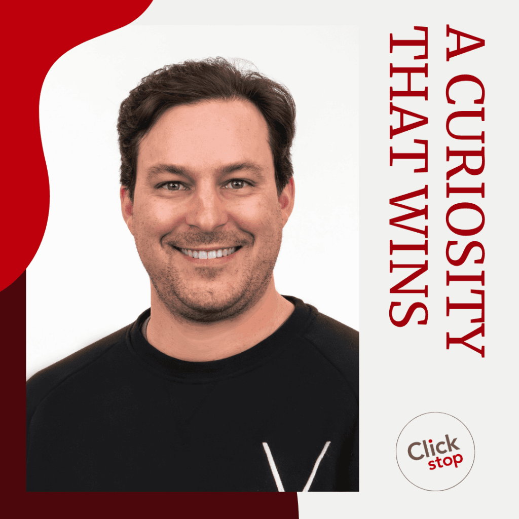 A Curiosity that Wins. Photo of Employee, Adam Schelin, a digital marketing expert at Clickstop.