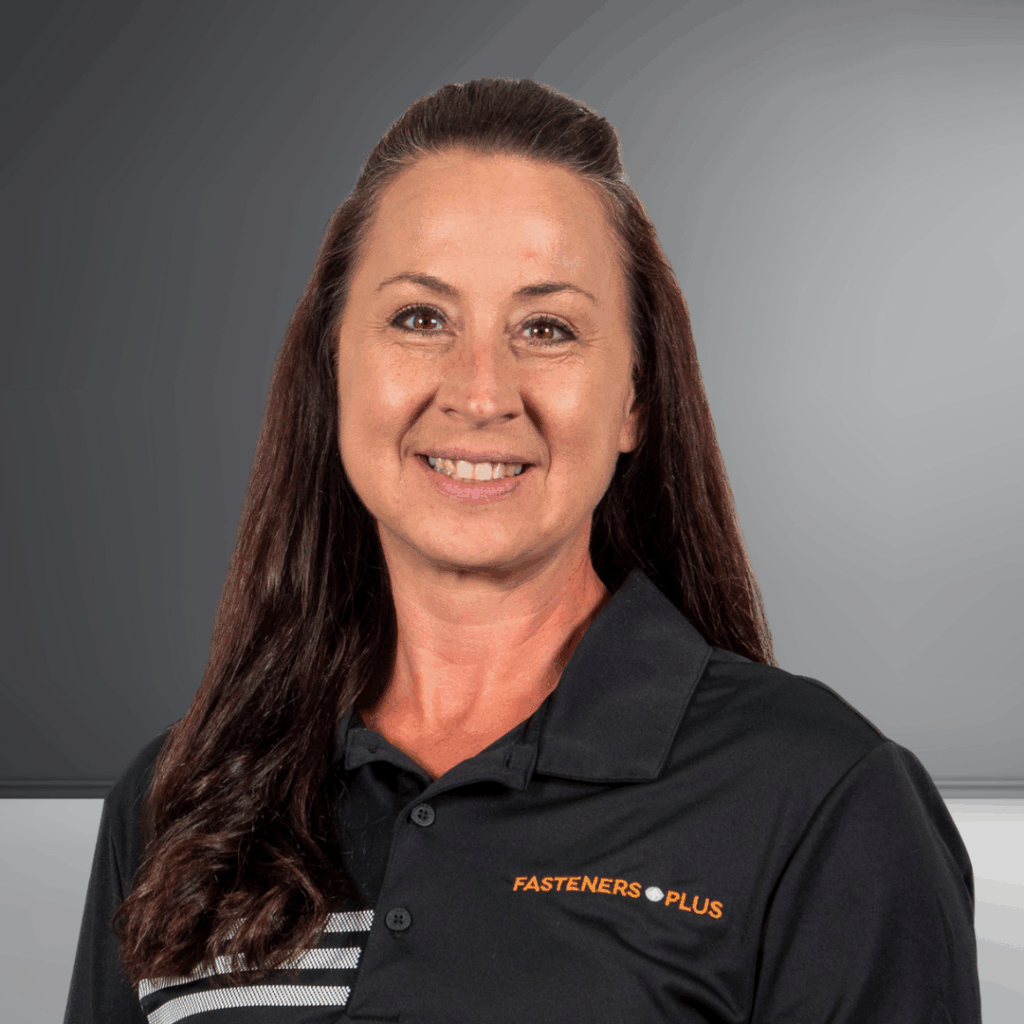 Photo of Stephanie Pierce in a Fasteners Plus polo shirt